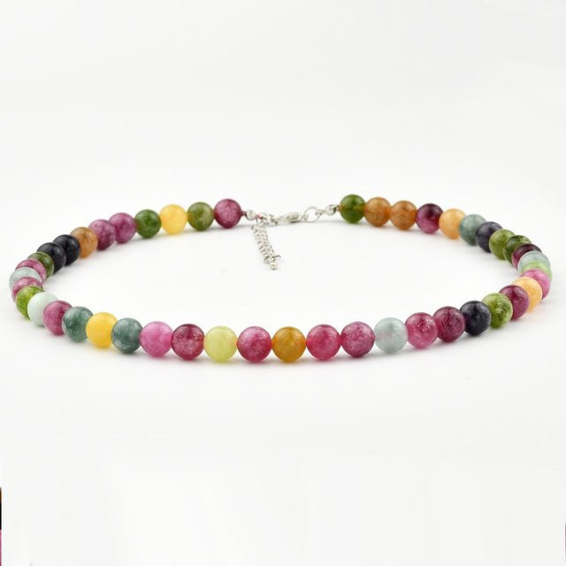Lucky Star Jewelry Halskette, Naturstein, Bunter Stein, Damen - Bild 1