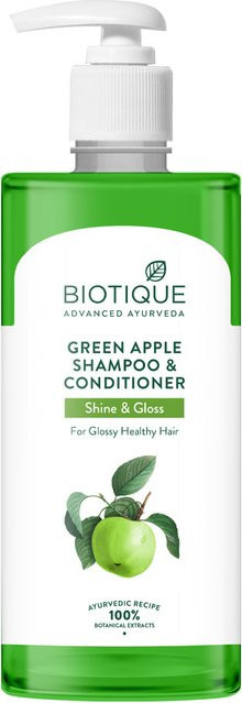 Biotique Grüner Apfel Shampoo und Spülung, 500 ml, mit Aloe Vera - Bild 1