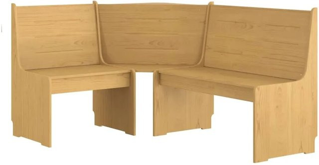 vidaXL Eckbank aus Massivholz Kiefer in Honigbraun, B/T/H: 151 x 118,5 x 85 cm - Bild 1