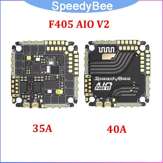 SpeedyBee F405 AIO V2 Flugcontroller mit 35A/40A ESC, Dual BEC und ICM42688, 3-6S, Schwarz, Montagegröße: 25,5 x 25,5 mm - Bild 1