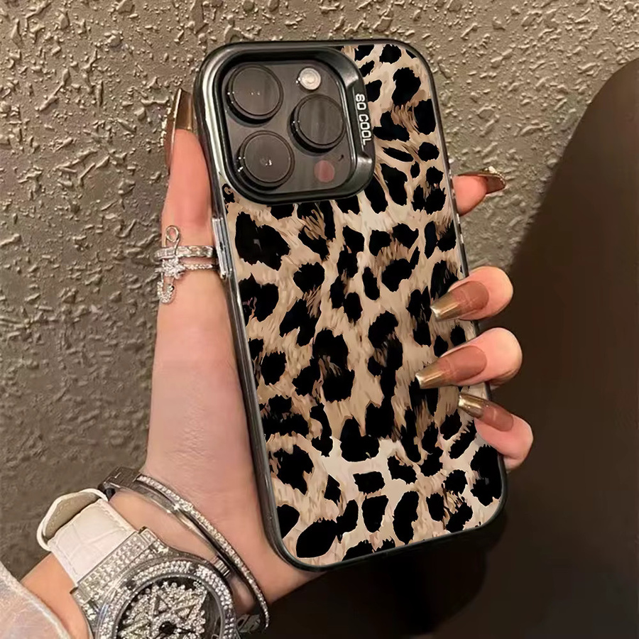TUNEDEE Handyhülle mit Leopardenmuster für iPhone 11 bis iPhone 18 Pro Max, stoßfeste Schutzhülle in Multicolour - Bild 2