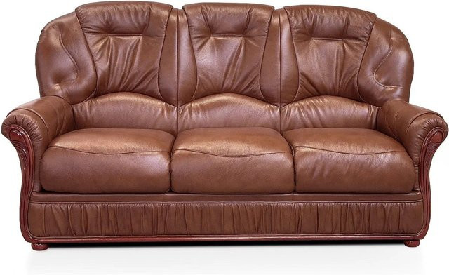 Vente-unique Sofa Daphne in Schokobraun aus Büffelleder mit Breite: 183 cm - Bild 1