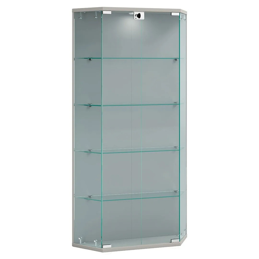 VCM Benila L Hängevitrine aus Glas mit ESG-Sicherheitsglas in Silber, H x B x T: 114 x 83 x 17 cm - Bild 2