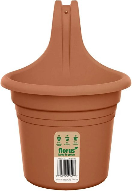 Florus Balkon-Hängetopf Mediterran Single in Terra, B: 18 cm, H: 26,2 cm, T: 24 cm - Bild 1