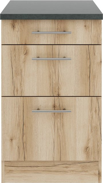 OPTIFIT Livorno290 Küchen-Unterschrank in Wildeiche Nachbildung, Breite: 50 cm - Bild 1