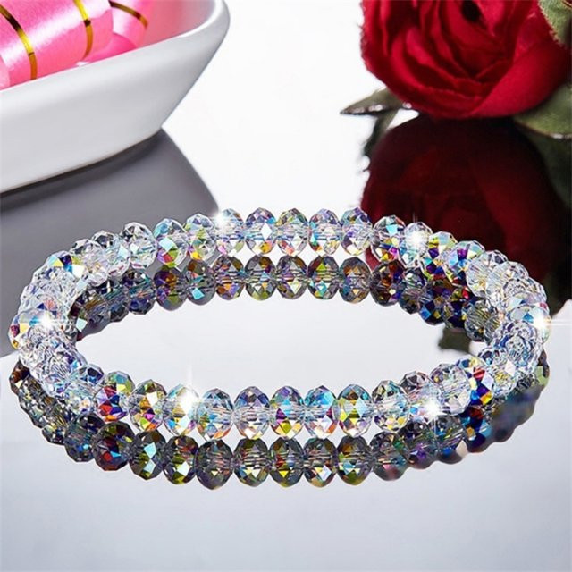 Rinhoo Armband, Kristall-Perlen, bunt, Unisex - Bild 1