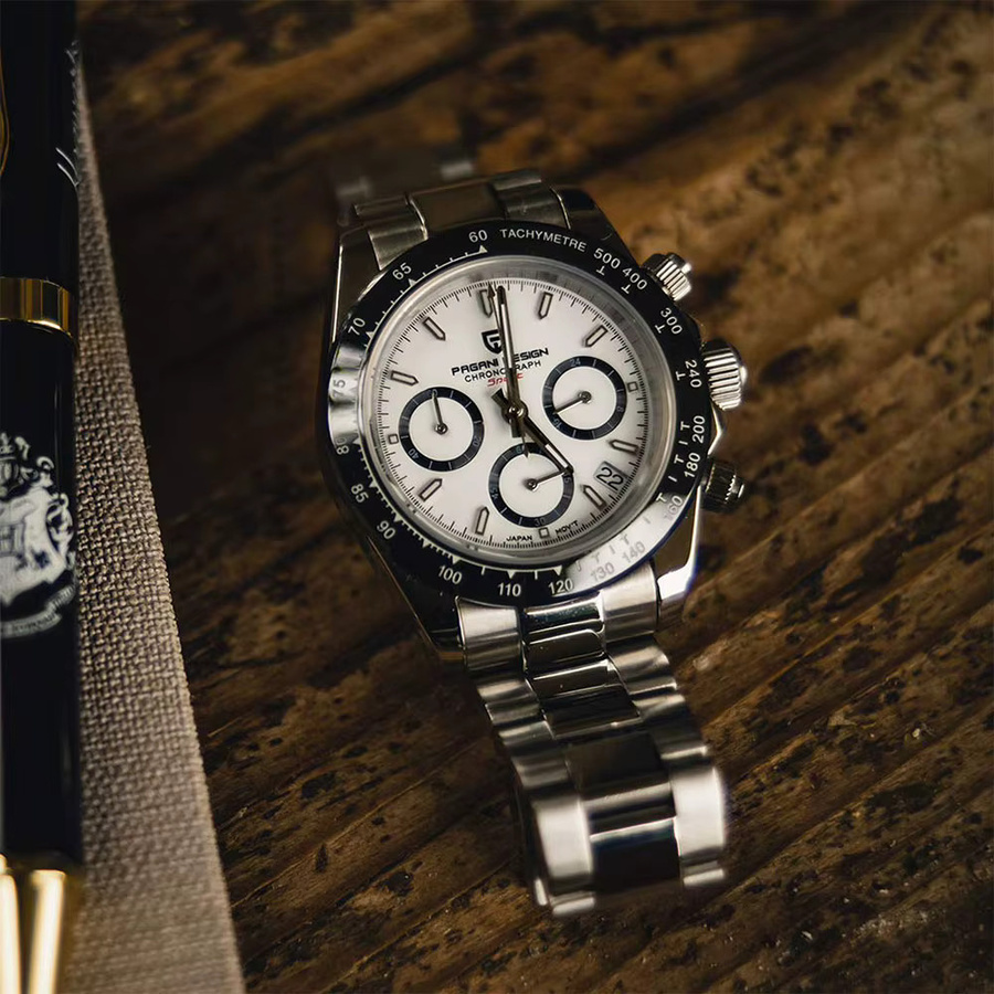 PAGANI DESIGN Chronograph, Quarz, Edelstahl, Silber, Herren - Bild 2