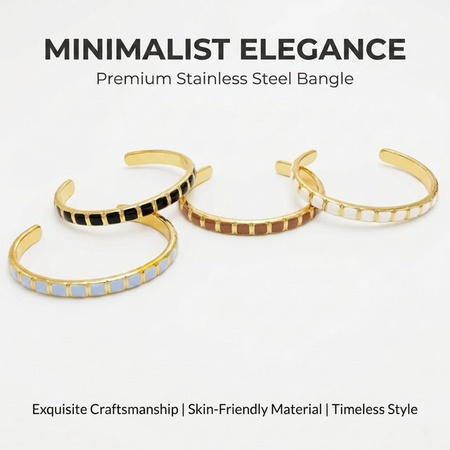 JP One Armreif Edelstahl, Bunt, Emaille, Damen