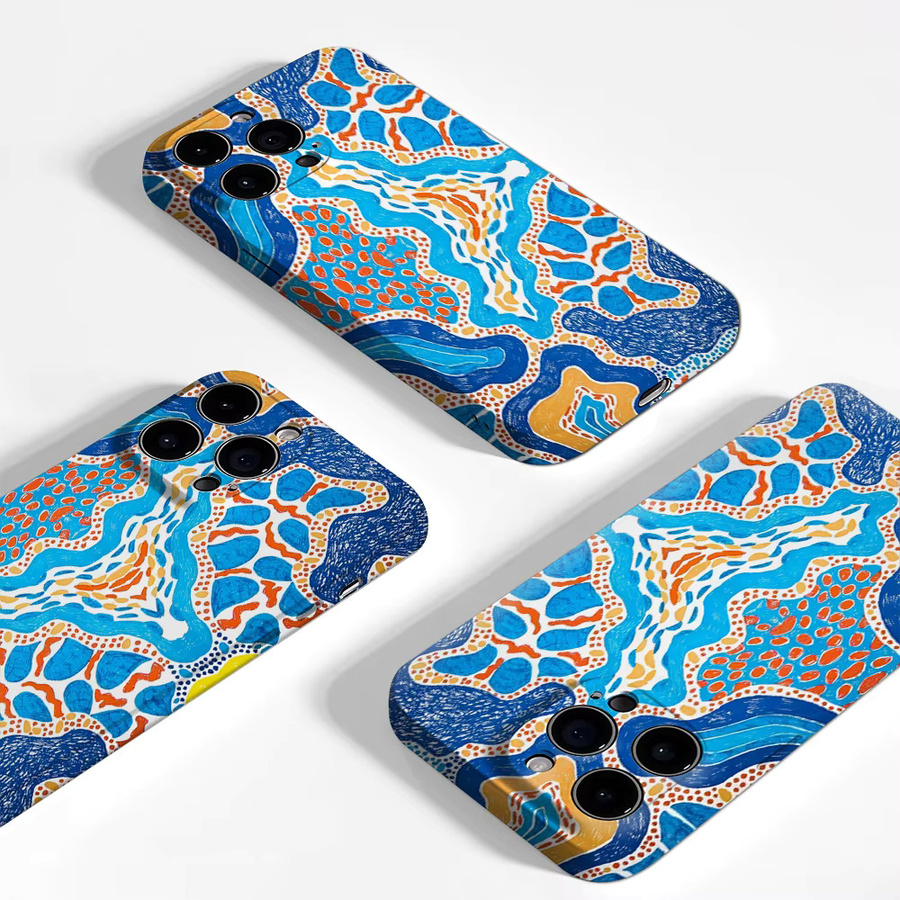 Vibrant Stream Handyhülle mit doppelschichtiger Rückabdeckung in Multicolour für iPhone 18 Pro Max Plus sowie kompatibel mit iPhone 17 16 15 14 13 12 - Bild 3