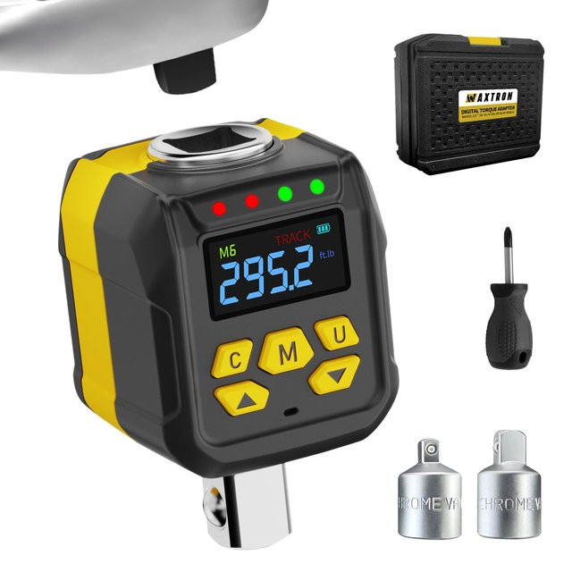 Waxtron Digitaler Drehmomentschlüssel-Adapter Set mit 1/2 Zoll, 1/4 Zoll und 3/8 Zoll Antrieb, 6–400 Nm mit ±2 % Genauigkeit - Bild 1