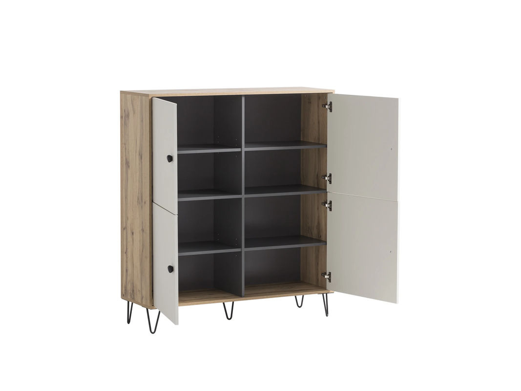 SCHILDMEYER Highboard Looks Organic in Beige und Black, modern mit mattem Finish - Bild 3