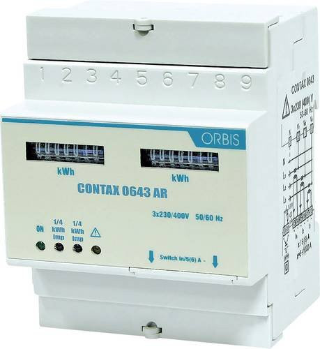 ORBIS Digitaler Drehstromzähler OB708600 kW-Zähler 63A in Weiß - Bild 1