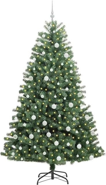 vidaXL Künstlicher Weihnachtsbaum mit 300 warmweißen LEDs, Grün, Höhe: 210 cm - Bild 1