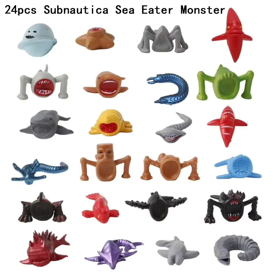 Bandai Subnautica Sea Eater Monster Figuren, 24-teiliges Set, Meerestiere - Bild 3