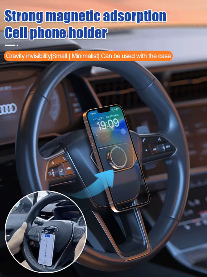 Multifunktionaler magnetischer Anti-Schwerkraft Telefonhalter mit 360 Grad Rotation für das Armaturenbrett in Schwarz oder Gold - Bild 6