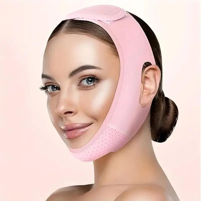 Yanbiguo V-Linien-Maske, Gesichtsstraffungsgurt, Beige, Unisex - Bild 1
