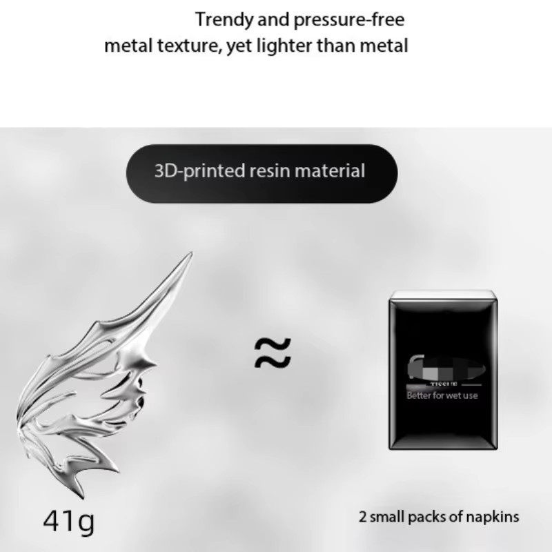 AirPods Max Kopfhörer-Hülle im Feenflügel-Design aus 3D-Druck in Silber - Bild 4
