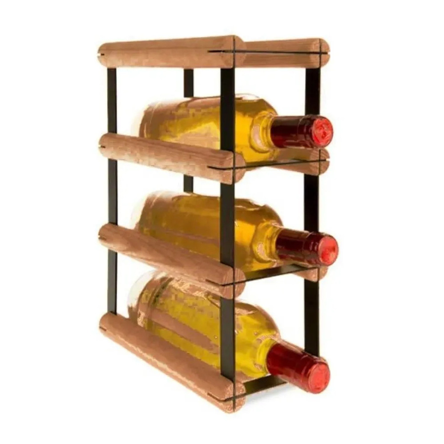 PROREGAL Vinotega Mod Modulares Weinregal aus massivem Kiefernholz, Braun geölt, H x B x T: 32,5 x 12,5 x 24,5 cm - Bild 2