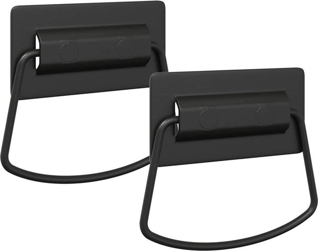 vidaXL Schrankgriffe 2 Stück aus Metall in Schwarz Matt, B/H: 85 x 45 mm - Bild 1