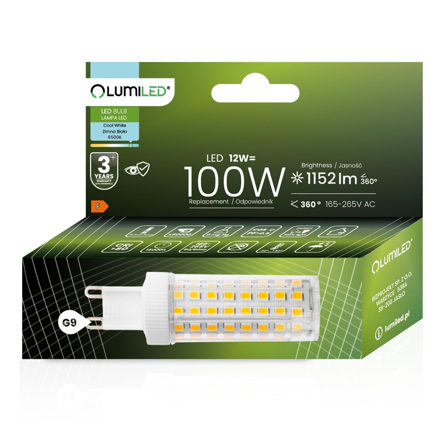 Lumiled LED-Glühbirne G9 Kapsel, 4er-Set, 12W, 1152 Lm, 6500K Kaltweiß - Bild 4