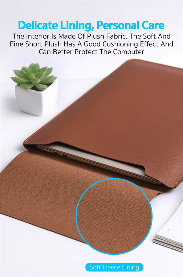 OLPAY Laptop-Hülle für MacBook Air und MacBook Pro (13, 14, 15, 16 Zoll) in Schwarz oder Braun - Bild 4
