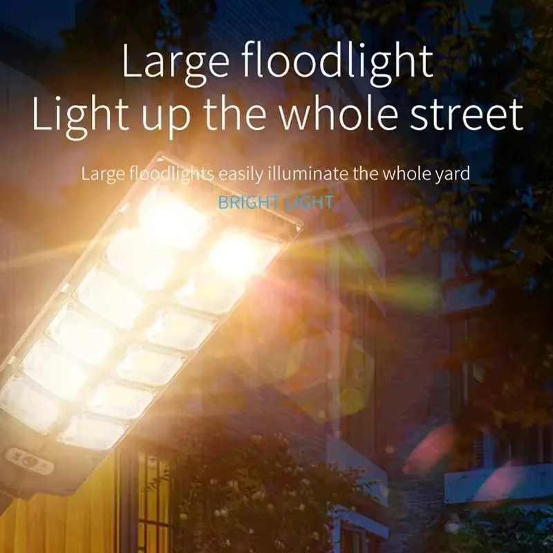 ESMARTER Solar-LED-Außenleuchte Schwarz mit 720 LEDs, 7700 Lumen und Fernbedienung für Garten und Außenbereich - Bild 6