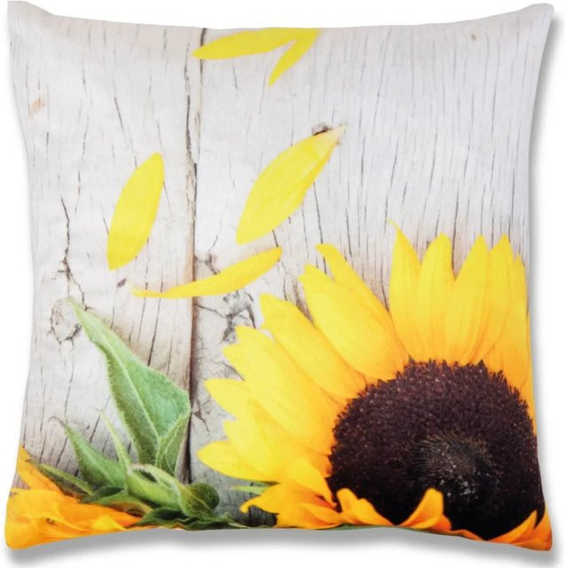 Bestlivings Kissenhülle Sonnenblume mit Fotodruck, Gelb/Mehrfarbig, B/T/H: 40 x 40 x 40 cm, ohne Füllung - Bild 1