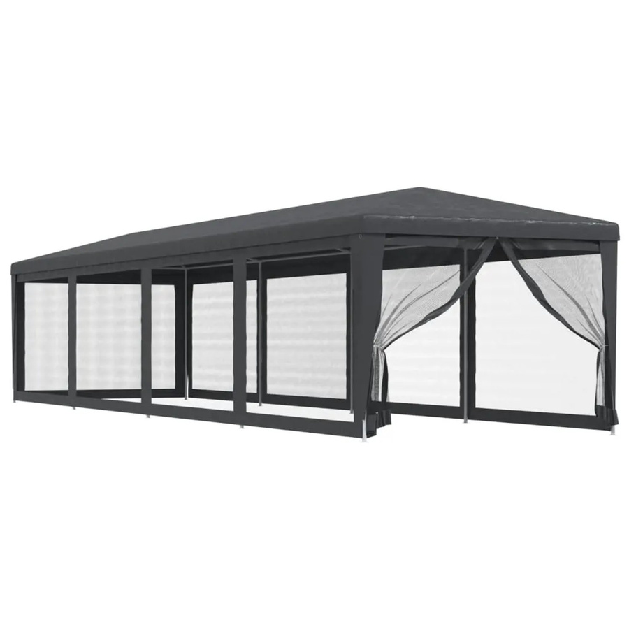 vidaXL Partyzelt mit 10 Mesh-Seitenwänden in Anthrazit, B/T/H: 12 x 3 x 3 m - Bild 2