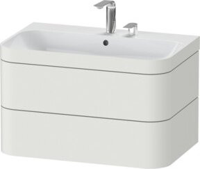 Duravit Möbelwaschtisch-Unterschrank Happy D.2 Plus in Weiß Matt mit 2 Schubladen, Wandmontage - Bild 1