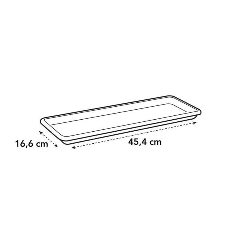 ELHO Untersetzer Barcelona Balkonkasten in Taupe aus Kunststoff, B: 45,5 cm, T: 16,7 cm, H: 3 cm - Bild 3