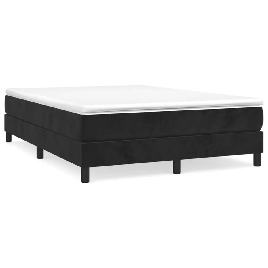vidaXL Boxspringbett in Schwarz aus Samt, B/T/H: 140 x 200 x 25 cm - Bild 2