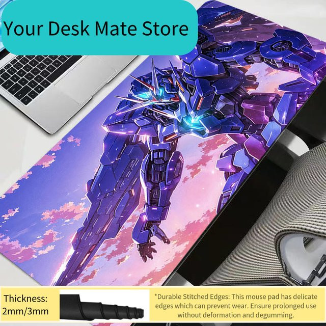 Bandai Gundam Gaming Mauspad, rutschfeste und weiche Schreibtischunterlage für PC und mechanische Tastaturen, Multicolour - Bild 1