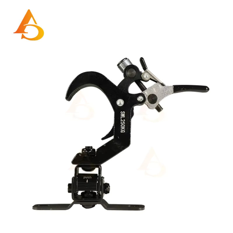 Paar professionelle Moving-Head-Bühnenbeleuchtungsklemmen aus Metall mit Schnellverschlusshaken, Farbe Schwarz, Tragkraft 250kg, Durchmesser 45-60mm - Bild 2