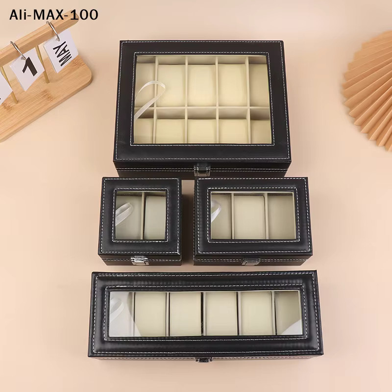 AyS Uhrenbox, Schwarz, Glasdeckel, Herren und Damen - Bild 5