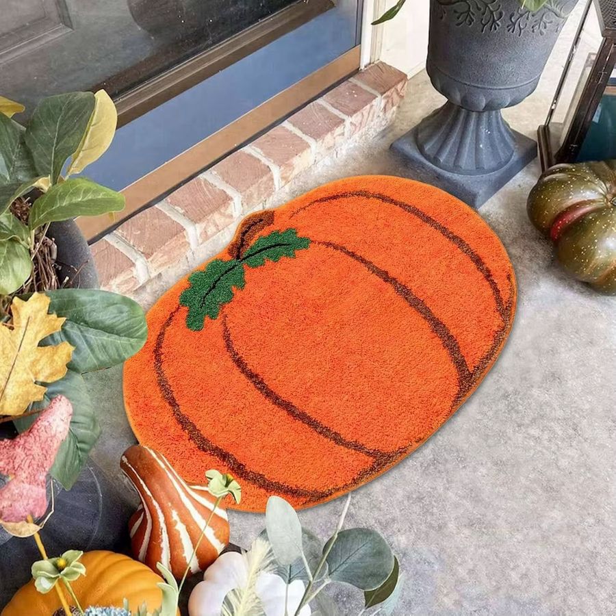 VIKAMA Thanksgiving Fußmatte mit Kürbis-Design für Wohnzimmer, Schlafzimmer oder Badezimmer - Bild 2