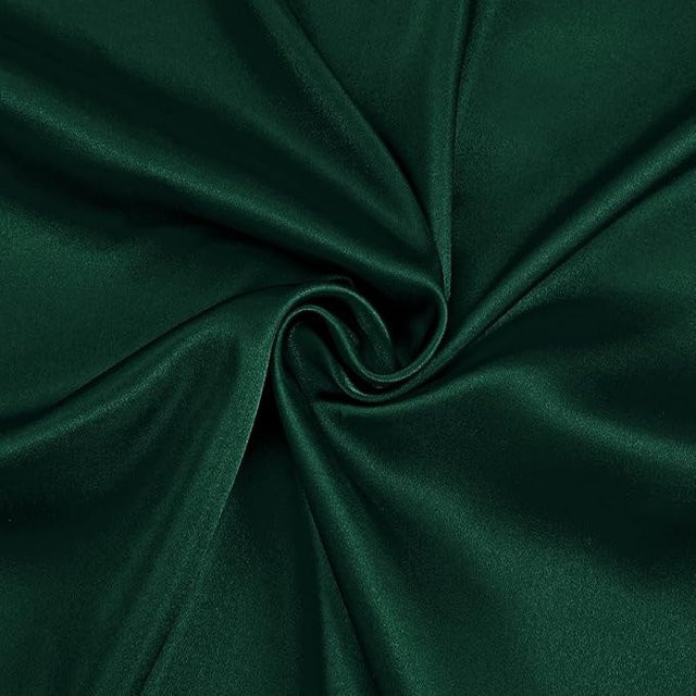 Satin Stoff Meterware von YT Daily Necessities in Dunkelgrün, Glänzend Metallic Polsterfutter für Vorhänge und DIY-Bastelprojekte, Breite: 145 cm - Bild 1