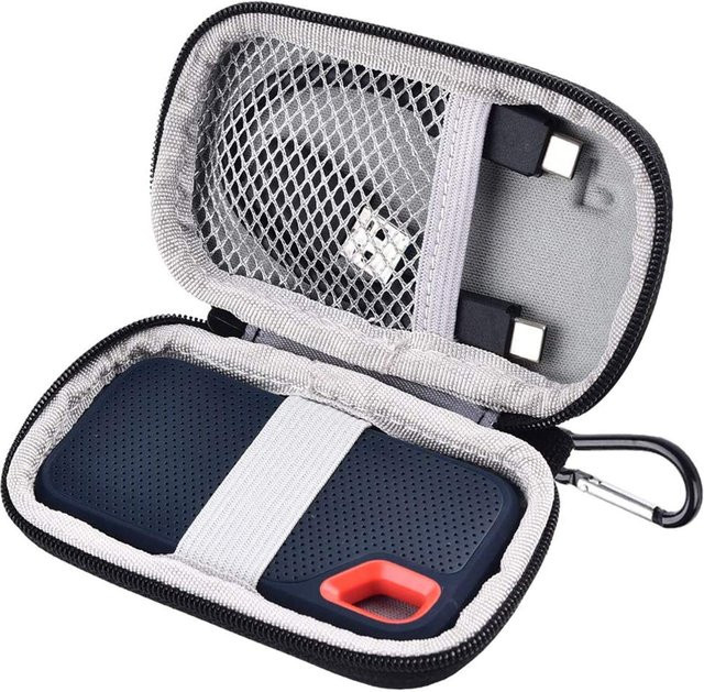 Schutzhülle in Schwarz kompatibel für SanDisk PRO Extreme Portable SSD 500 GB, 1 TB und 2 TB externe Solid-State-Festplatten - Bild 1