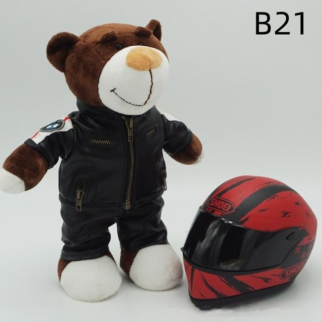 Yiran toy Kawaii-Helme & Teddybären Motorrad-Schmuck, Kuscheltiere, ab 6 Jahren - Bild 1
