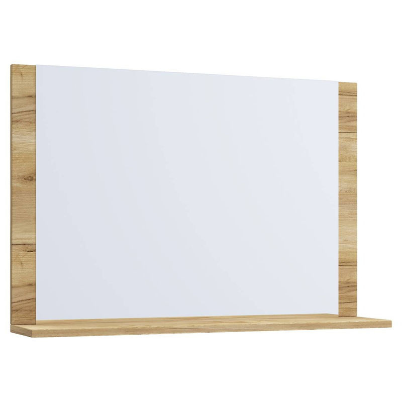 VCM Möbel Wandspiegel Lendas rechteckig mit Ablage aus Glas und Holz, B/H/T: 60 x 55 x 17 cm - Bild 4