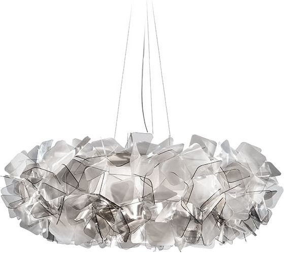 Slamp Clizia Large Pendelleuchte in Transparent mit floralem Design und Opalflex Kunststoffelementen - Bild 1