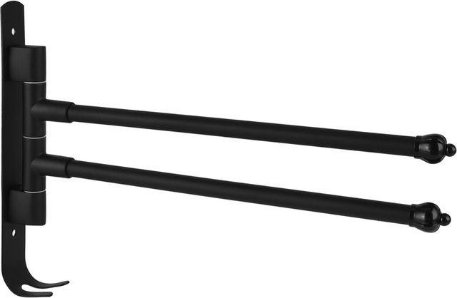 KaiSai Schwenkbarer Handtuchhalter aus Edelstahl in Schwarz, Wandmontage - Bild 1
