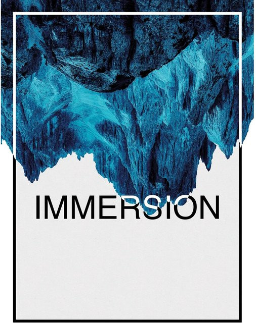Komar Wandbild Immersion Blue Paper Poster, Breite: 30 cm, Höhe: 40 cm - Bild 1