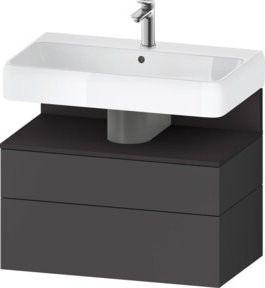 Duravit Waschtischunterschrank Qatego in Grau Matt, Wandhängend, B/T/H: 79 x 47 x 59 cm - Bild 1