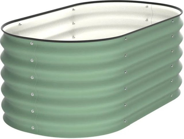 VidaAtHome.de ALVARE Gartenbeet in Waldgrün und Silber, B/T/H: 108 x 61 x 43 cm - Bild 1