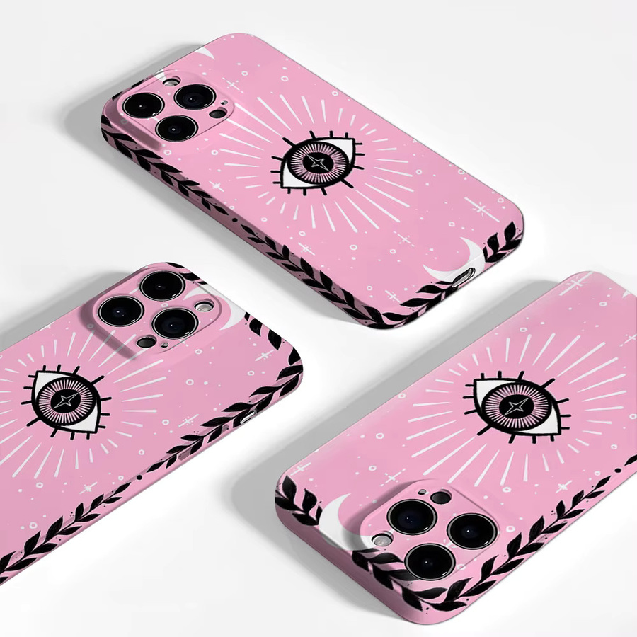 Mystic Eye Handyhülle für iPhone 17 16 15 14 13 12 11 Pro Max Plus mit doppelschichtiger Rückseite in Pink - Bild 2