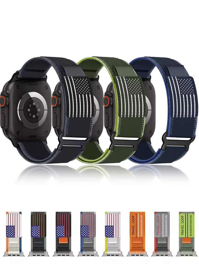 LCAPLE Uhrenarmband Textil/NATO, Schwarz, Unisex - Bild 5