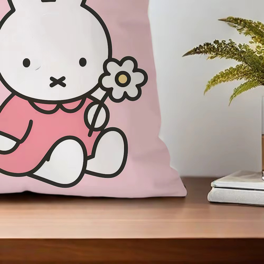 Kawaii Miffy Kissenbezug mit Grafikprint für Sofa und Dekoration, quadratisch, Breite: 30 cm, Höhe: 30 cm - Bild 4