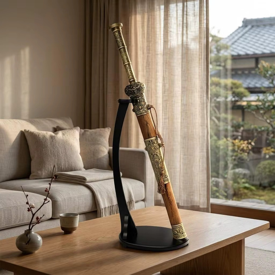 Vertikaler Schwertständer für Katana und Samurai-Säbel von Bandai als japanische Ausstellungsständer-Dekoration - Bild 2