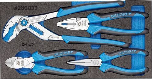 Gedore Zangen-Sortiment 1500 CT1-142 in Check-Tool-Modul, 4-teilig, Blau - Bild 1