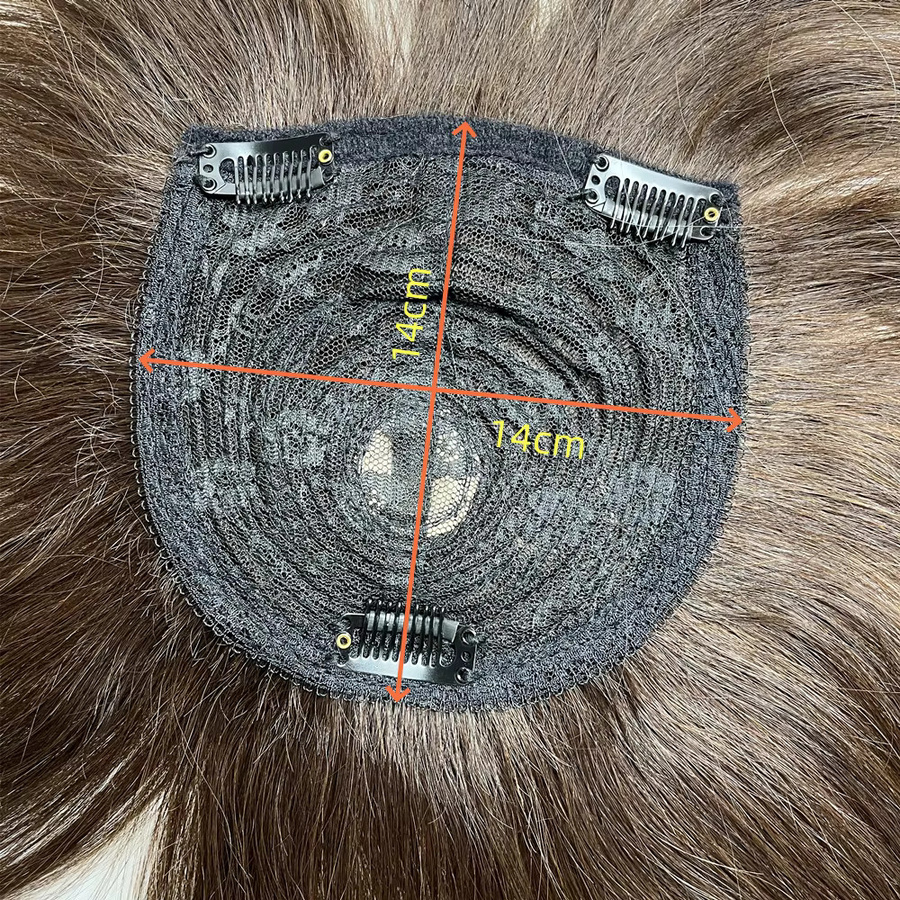 Satifresion Echthaar-Topper mit Pony, Clip-in-Haarteil für Damen - Bild 1